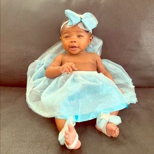 0-3 months blue baby girl reach for the stars set